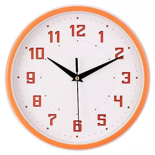 Topkey Orologio da parete rotondo silenzioso da cucina 22,9 cm stile (o5U)