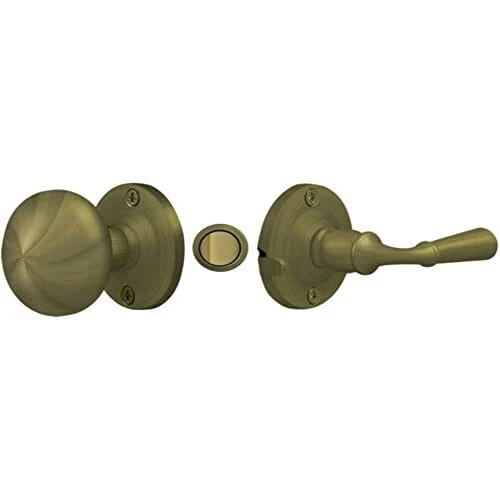 Deltana SDL980U5 Storm Door Latch Round Tubular Lock Antique Brass Finish