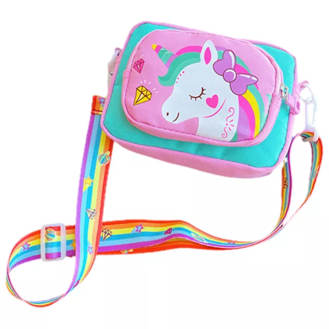 Little Girl Shoulder Bag for Girls Cartoon Unicorn Children's Messenger Pink