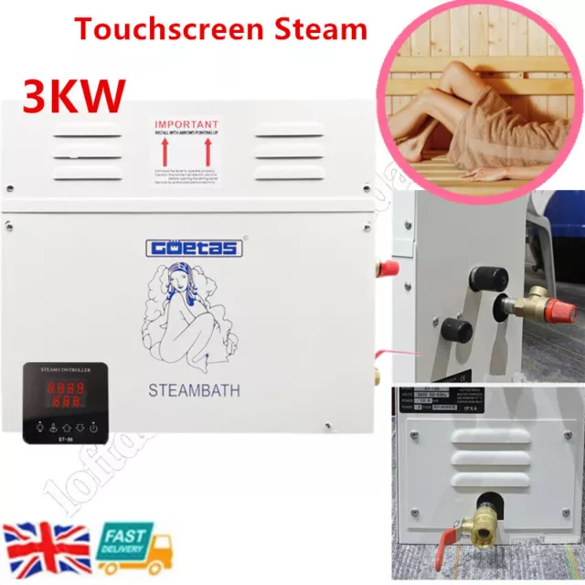 3KW Touchscreen Steam Bathroom Sauna Machine Steamer Generator for Shower