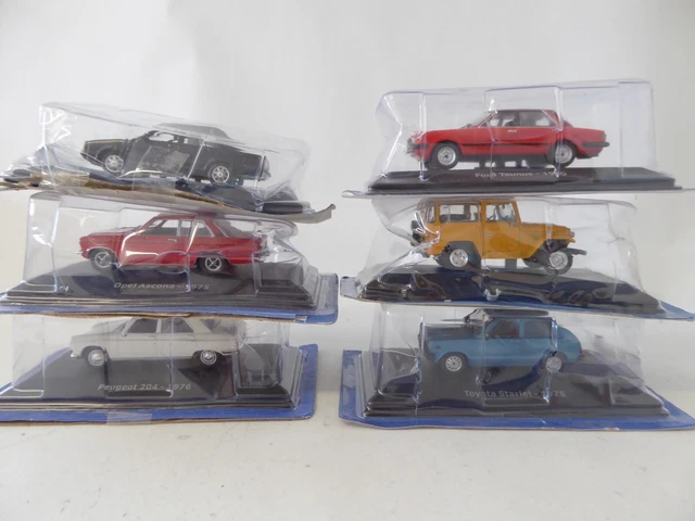 Lot de 6 voitures miniatures 1/43 - Véhicule collection Diecast D23