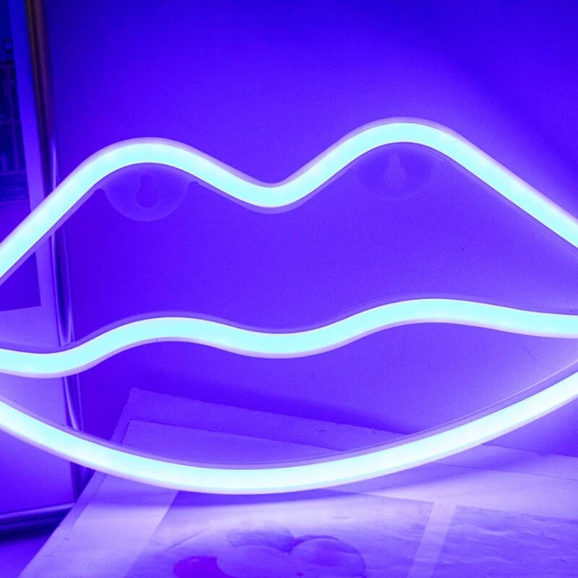 LIP SHAPED SIGN Night Light Art Decorative Lights Wall Decor for Baby