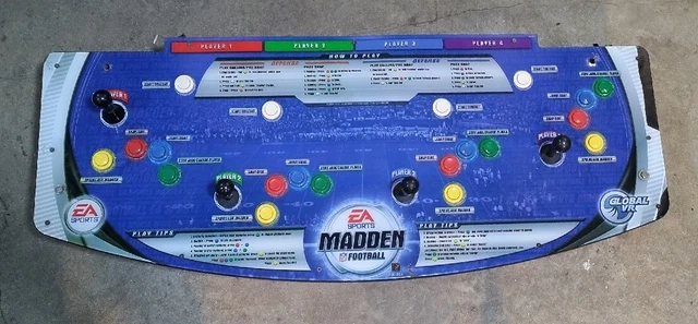 Madden Global VR Arcade Game Control Panel Joystick Butons Harness ORIGINAL Madden Global VR Arcade Game Control Panel Joystick Butons Harness ORIGINAL