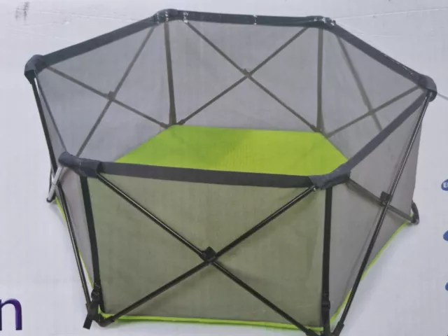 Summer Infant, Black Pop ‘n Play Portable Playard, Green - Lightweight Play Pen