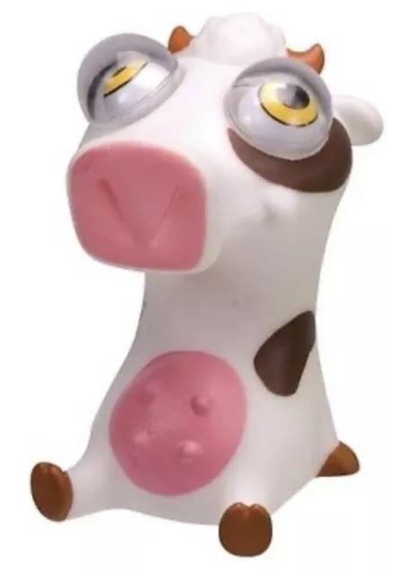 COW Poppin' Peepers Squeeze Toy Eyes bug out Stress Ball Funny Sensory Relief