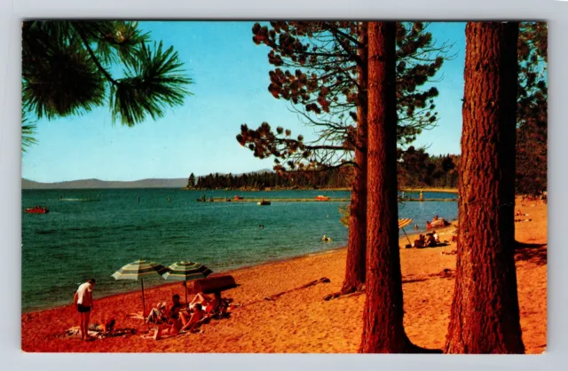 CA- California, Shore Of Lake Tahoe, Antique, Vintage Postcard