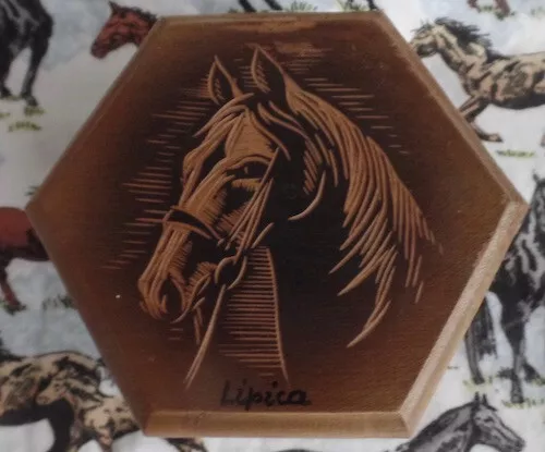 Lipizzaner Lipizzan Stallion Horse Lipica Trinket Wood Box Visnar Vintage