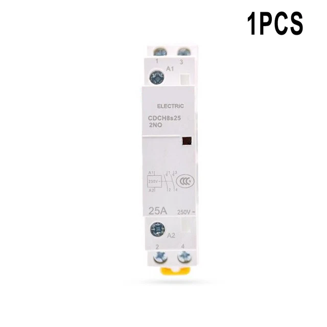1PCS 2 Pole 4 Pole 25 Ampere AC Relais NO / NC / NO + NC DIN Schienenschalter