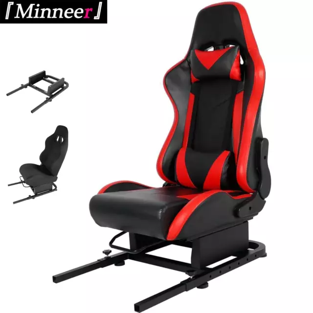 Minneer Square Tube Racing Simulator Cockpit Seat Mount for Steering Wheel Stand