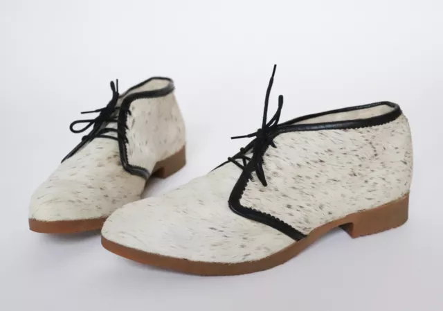 Scarpe stringate vintage - pelliccia bovina / pelle - anni '60 Miss Rayne - 39,5 / UK 6,5 2