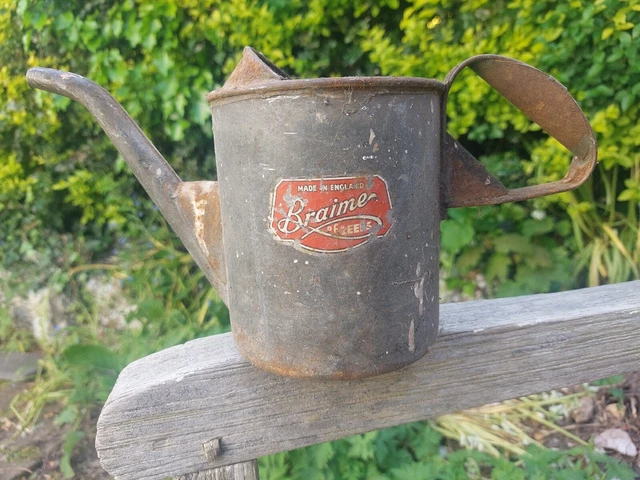 Used Vintage Garage Braimes Oiler Oil Can Jug Bearing FREE UK P&P