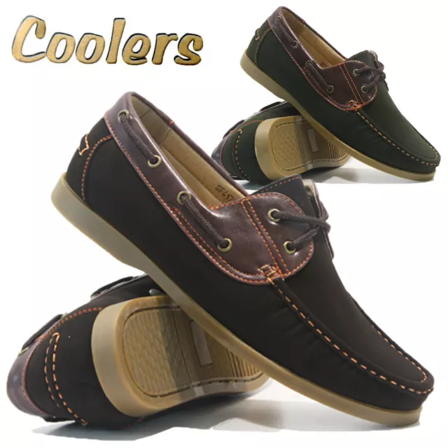 Mens Lace Up Walking Boat Deck Casual Comfort Driving Moccasin Loafer Shoes Size