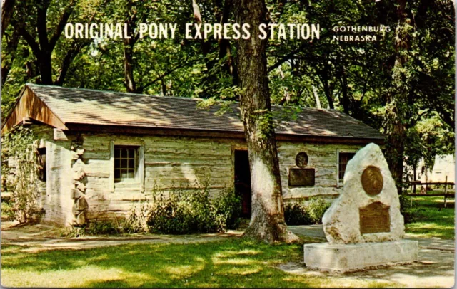 Original Pony Express Station Gothenburg Nebraska Postcard