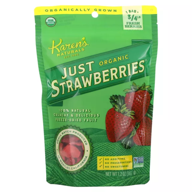 Organic Just Strawberries, 1.2 oz (34 g)