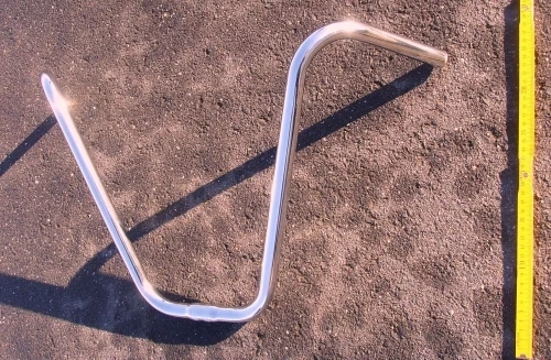 Guidon Vélo Chopper Lowrider Krate - Chrome L800 H350 Potence 22.2mm