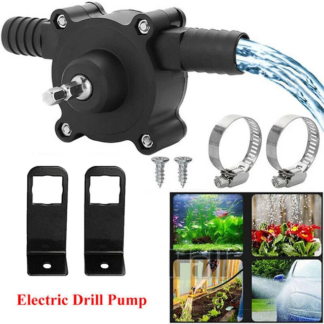 Hand Electric Drill Drive Self Priming Powered Oil Fluid Water Transfer Pump NEW