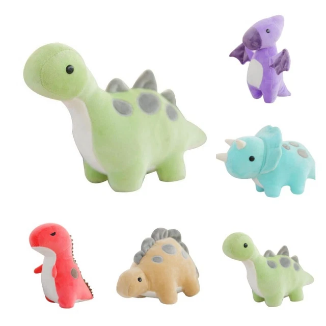 ADORABLE T REX TRICERATOPS Dinosaur Plush Toy For Kids Soft