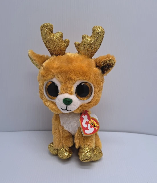 Glitzy reindeer sales beanie boo