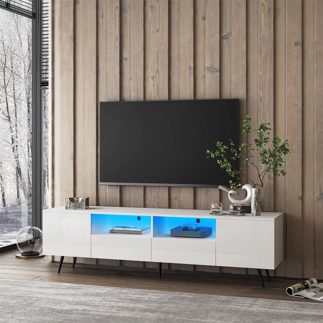 FLOATING TV STAND LED Wall Mounted Media Console Table For 48/55/60/65
