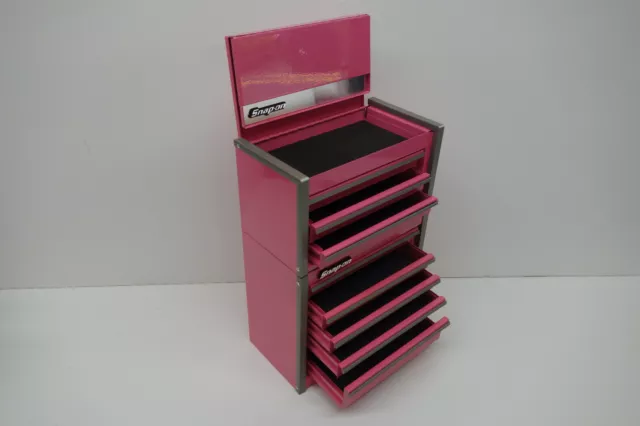 Snap-On - Micro Roll Cab BOTTOM & TOP chest "SET" Mini Tool Box Pink. Brand NEW