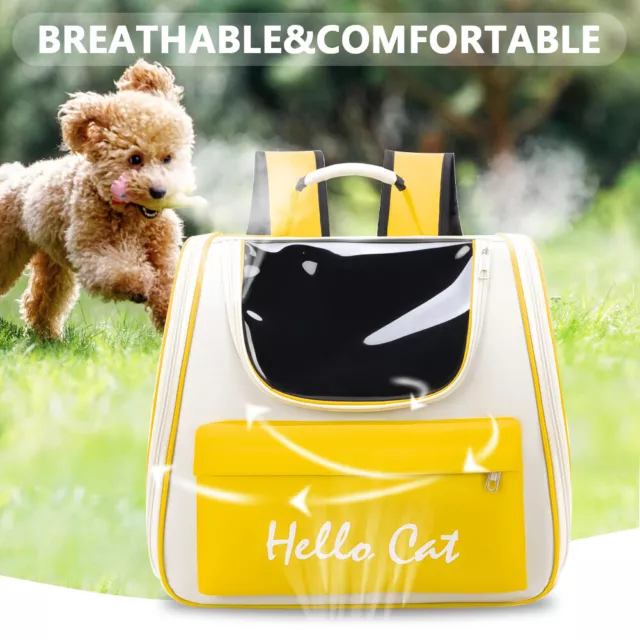 LF# Pet Cat Backpack Portable Puppy Carrying Backpack for Small Cats Dogs (Yello