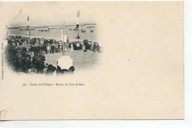 CHALONS SUR MARNE - Marne - CPA 51 - Vie MILITAIRE - Camp revue du Czar 1896