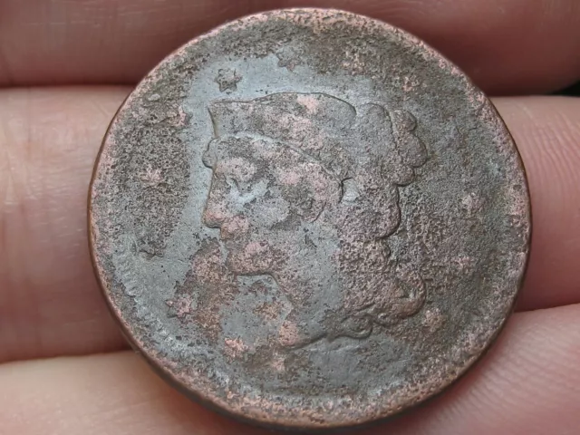 1852 Braided Hair Large Cent Penny- About Good Details