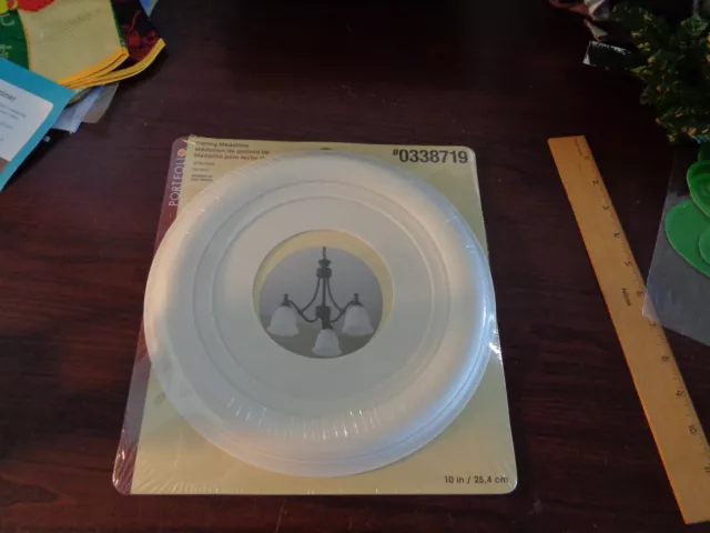 Ceiling Medallion Portfolio White Finish 10” Inch / NEW SEALED