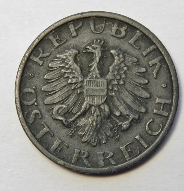 1948 Austria 10 Groschen "Zinc" Coin  KM#2874 "Higher Grade"  SB5769