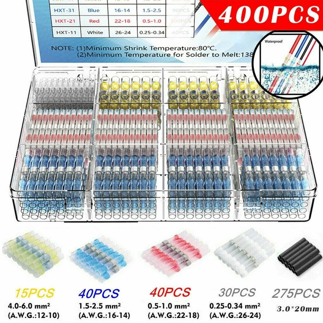 Connecteurs Thermorétractables Blancs| Paquet De 100 Pièces