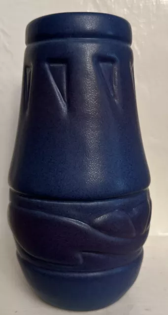 Van Briggle Pottery Mottled Blue Purple Southwestern Design Vase 2002 TE