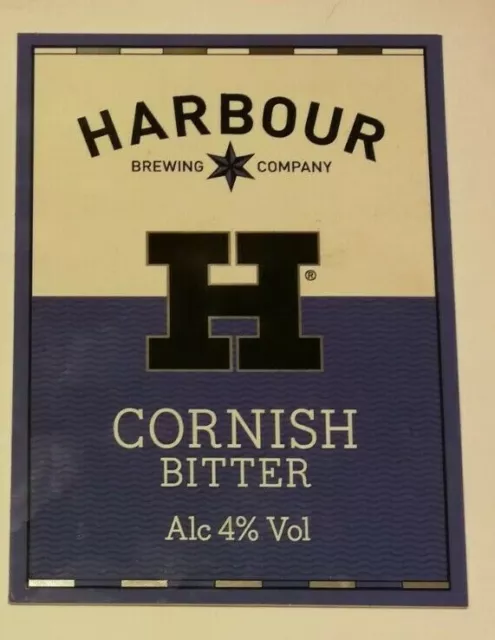 Beer pump clip badge front HARBOUR brewery CORNISH BITTER real ale Cornwall