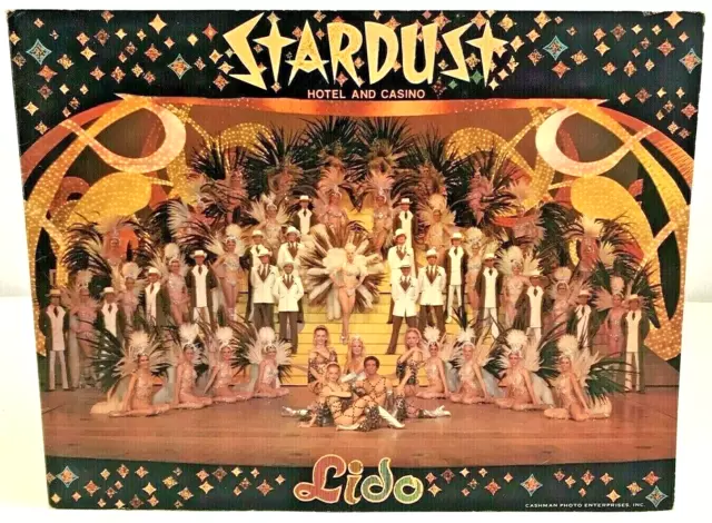 Vintage Stardust Hotel Casino Souvenir Card Photo Frame Las Vegas Nevada 1970s