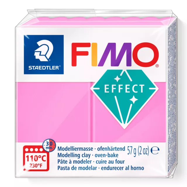 STAEDTLER 8010-201 FIMO Effect Oven-Hardening Polymer Modelling Clay - Neon Fusc