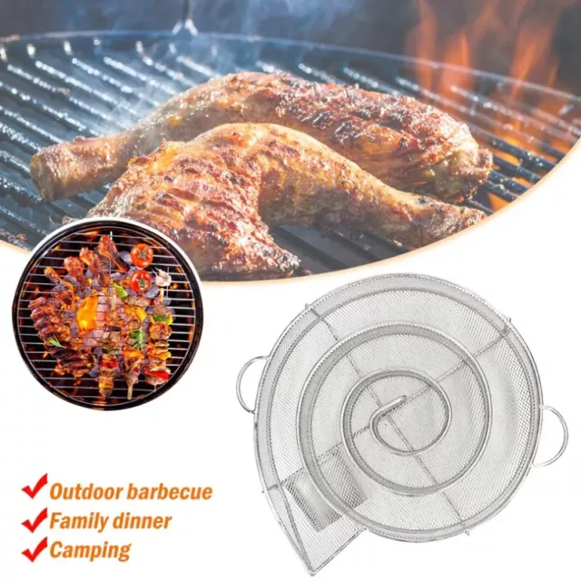 Cold Smoke Generator Wood Chip Smoker BBQ Grill Round Mesh For Salmon Bacon Egg. 2