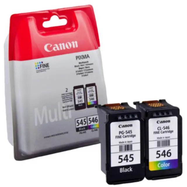 GENUINE Canon Ink Cartridges PG 545 & CL 546 Multi Coloured Black (PIXMA TS3351)