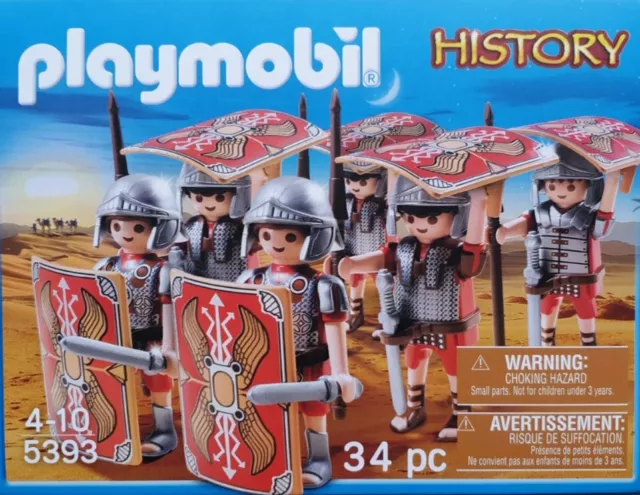 PLAYMOBIL 5393 Römer-Angriffstrupp 6 Legionären mit Waffen und Schilden Neu/Ovp