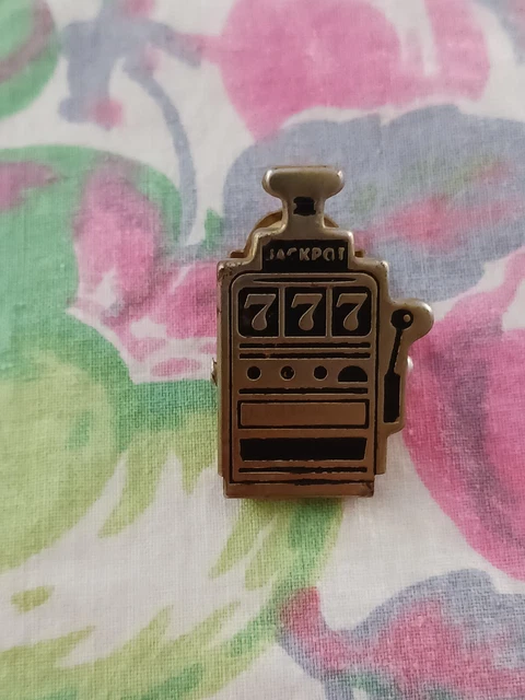 Vintage Tonal Brass Lucky & Slot Machine Clip Charm