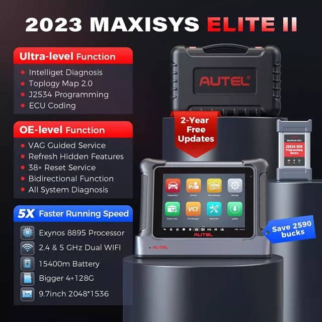 Autel MaxiSys Elite II PRO ECU Programming Tool Auto Diagnostic Scan 38+ Service 2