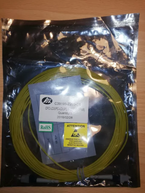 CAVO FIBRA OTTICA 6mt SM-LC/LC SIMPLEX MONOMODALE 9/125 6M FO cable Nokia