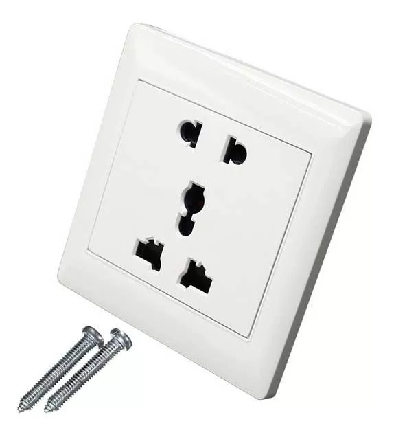 New 10A 5Pin Power Wall Outlet Socket Plate Panel UK/US/EU/AU/ Plug