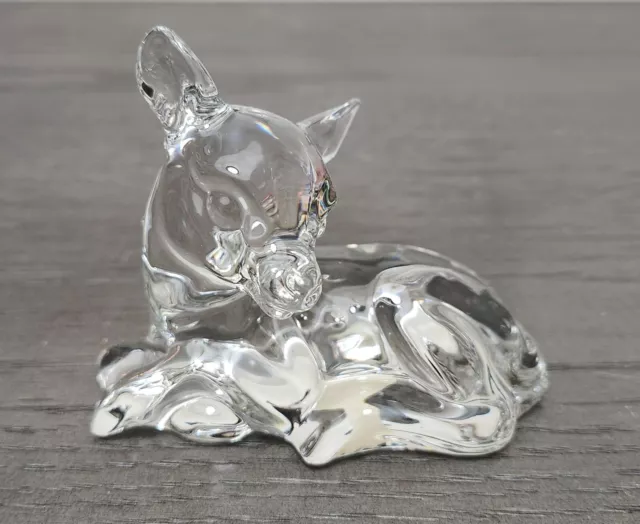 Vintage Princess House Pets Fawn Baby Deer Lead Crystal Figurine 3 3/4" long