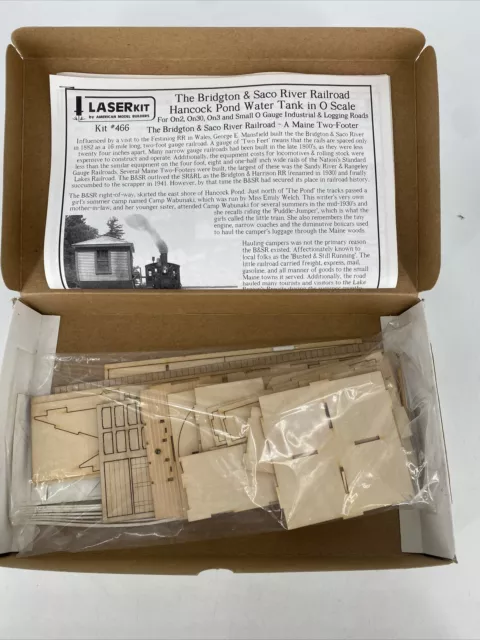 O Gauge American Model Builders Laserkit Hancock Pond Water Tank Kit #466 New