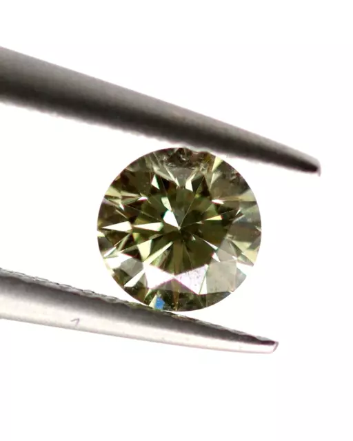 Certified 0.23 Ct 100% Natural Loose Diamond Round Cut VS1 Grade Green Color