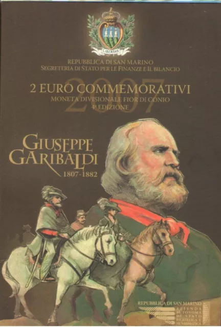 2007 Republic of San Marino - Giuseppe Garibaldi 2 euros - FDC