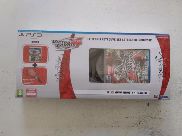 Coffret Collector Virtua tennis 4 avec raquette psmove Playstation 3 PS3 FR