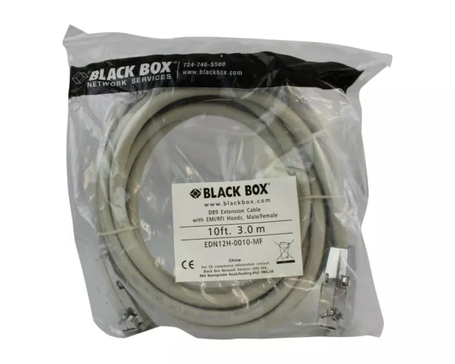 Black Box Db9 Extension Cable 10Ft 3.0M Edn12H-0010-Mf