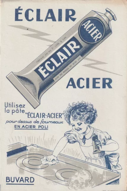 D56 Buvard Eclair Entretien Acier Petite Fille Fourneaux