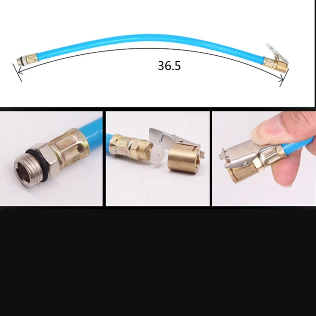 Adattatore Gonfia Pneumatici M6 - Tubo Flessibile 50cm Con Valvola Rilascio Aria, Per Auto E Moto - Foto 7