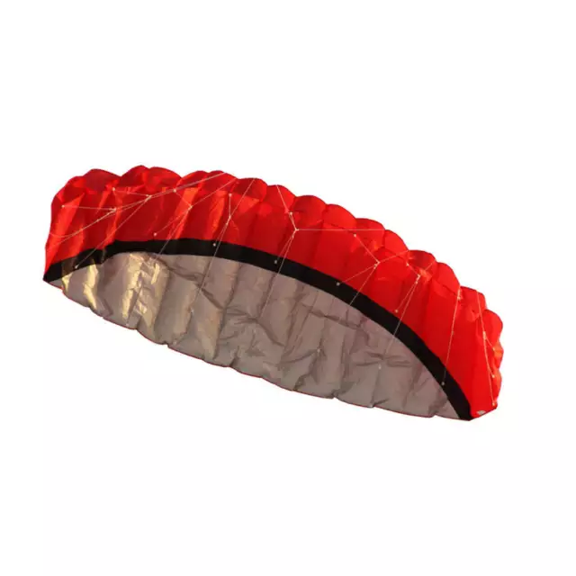 2.5m Dual Line Control Parafoil Foil Parachute Outdoor Park Beach Kite RED